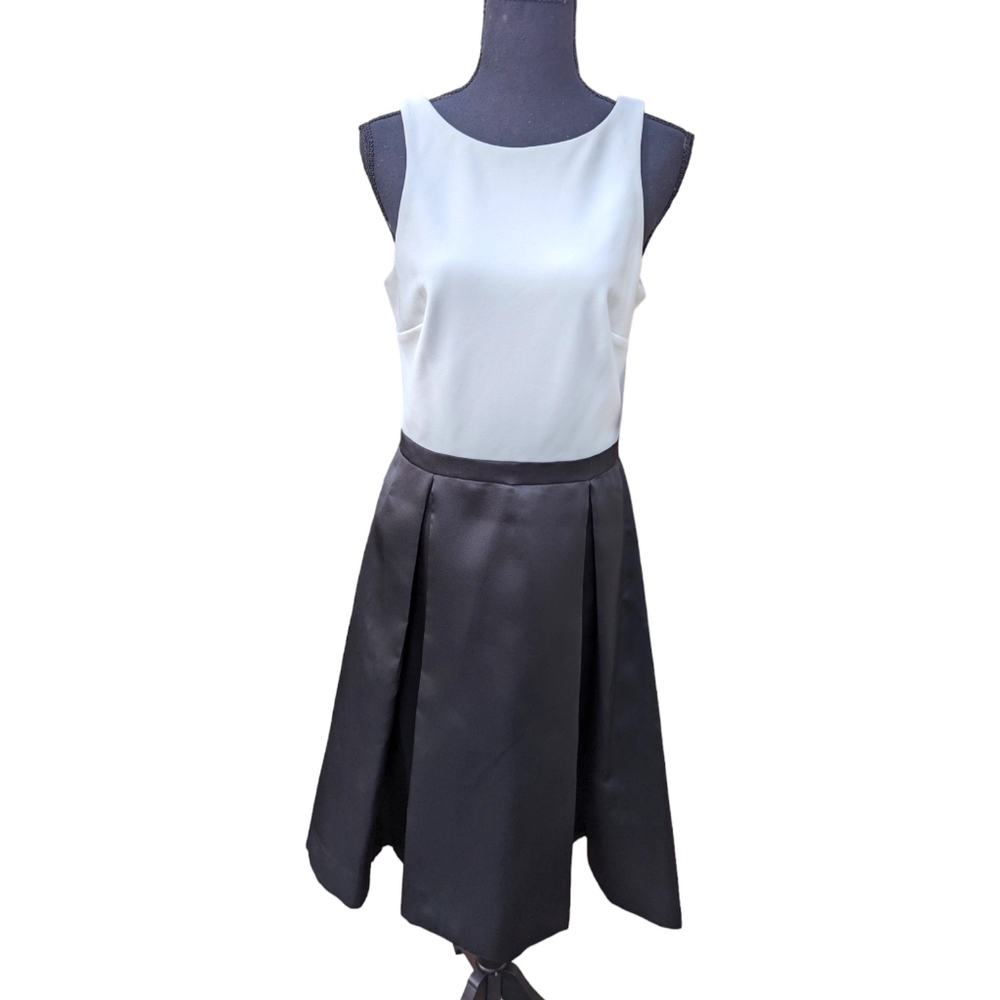 Elegant Black and White Mini Dress Sz 10